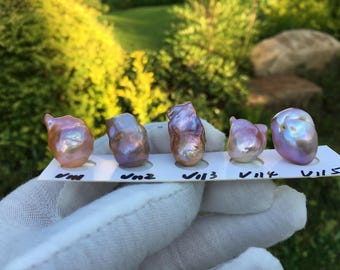 Natural Color Fireball Pearl|Flameball Pearl No hole