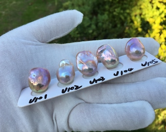 13-17mm Natural Metallic Fireball/Flameball Loose Pearl for Jewelry Design