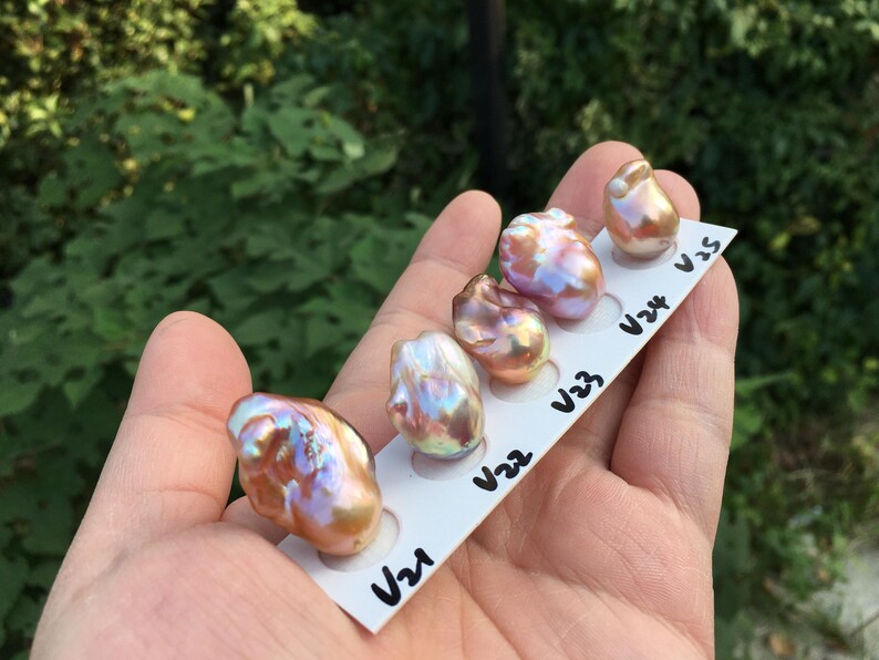 Fancy Fireball Natural Fancy Metallic Color Flameball/fireball Pearl No Hole for ...