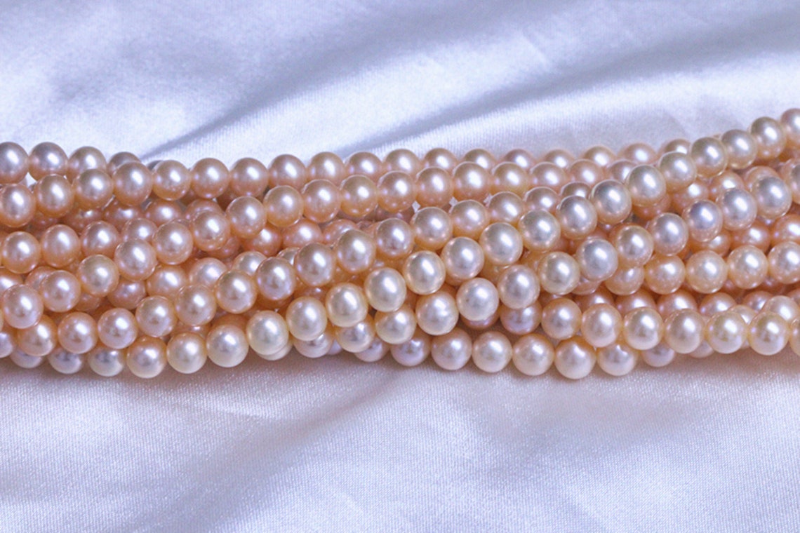 78mm natural pink pearl strings round loose pearl Etsy