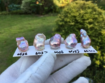 Natürliche Pastellfarbe Flameball Perle|Feuerball Perle|Große Barock Perle|Unregelmäßige Perle