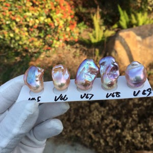 Natural Color Flameball Loose Pearl No Hole|Fireball Pearl with Metallic Tone