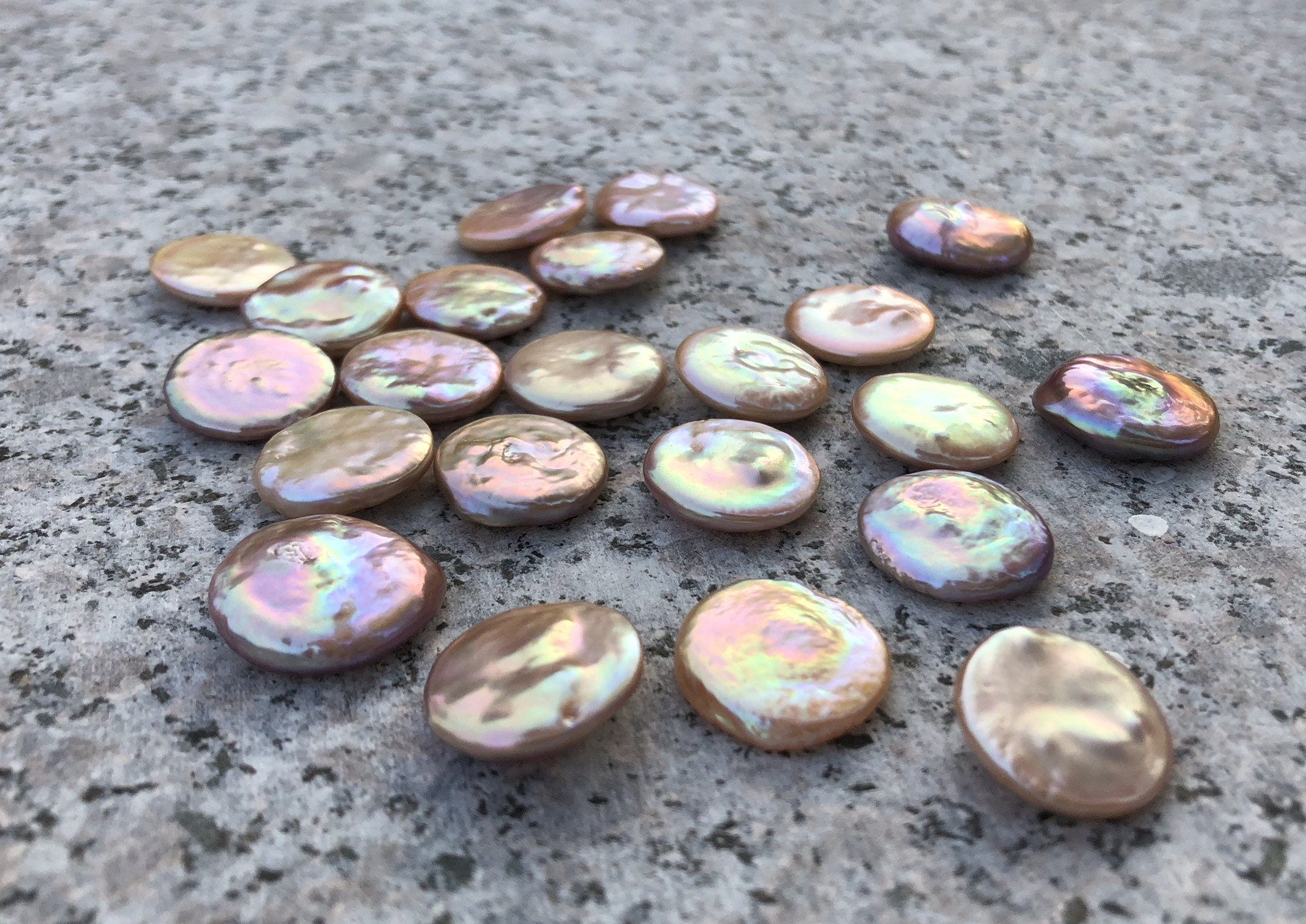 large flat pearls