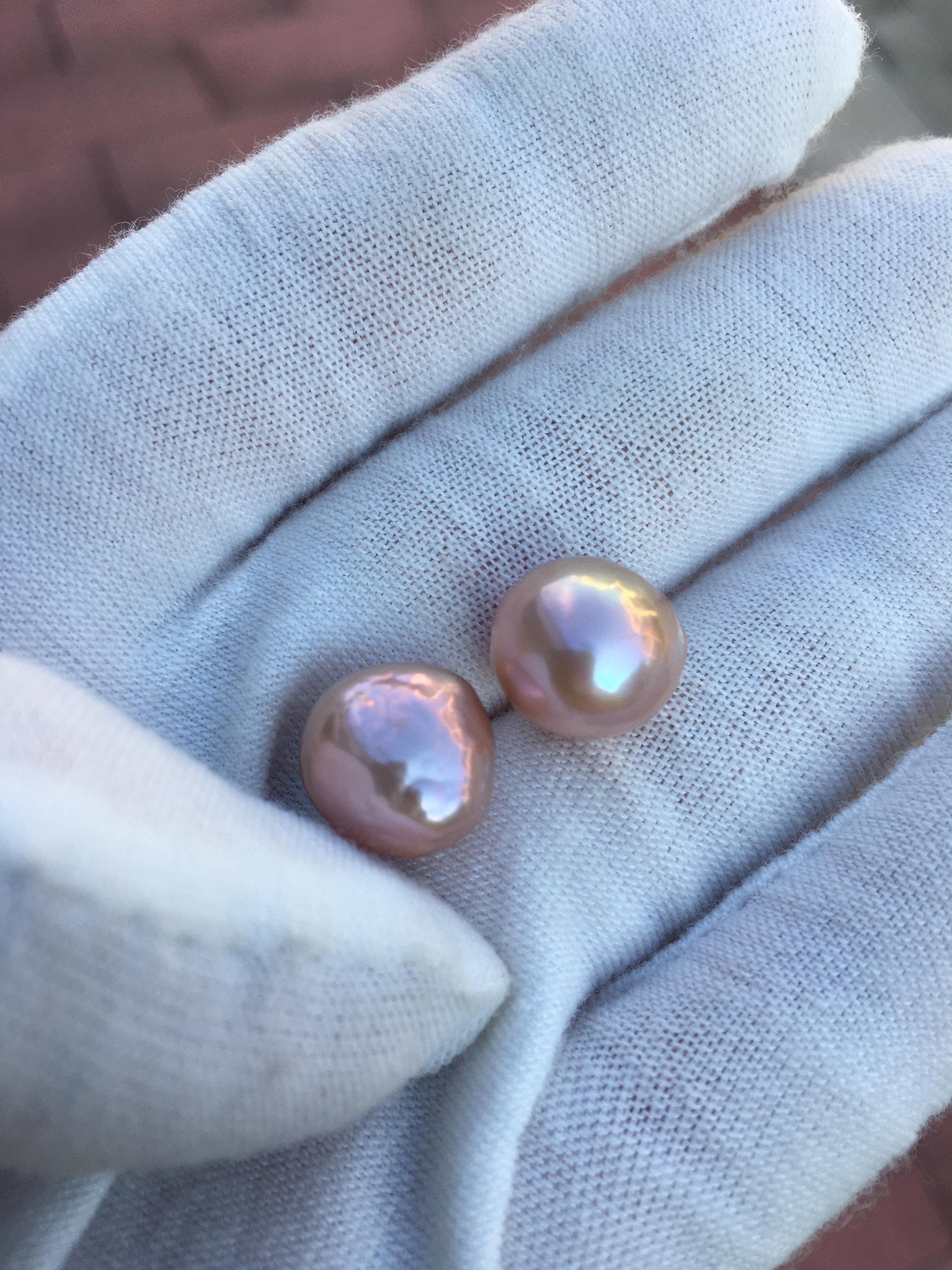 Natural Metallic Rose Pink Pearl Pair for Earring Design,yl319 - Etsy