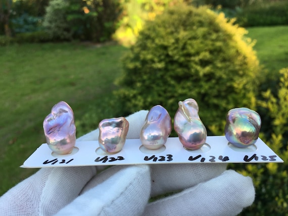 Flameball Pearl|Fireball Pearl with Natural Rainbow Color|Large Baroque Nucleus Pearl|Irregular Pearl