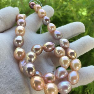 Natural Multi-color Freshwater Nucleated Pearl Strand for Necklace Design|Baroque Pearls,MPL104
