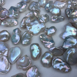 11-17mm baroque pearls,large keshi pearls,metallic white pearls.