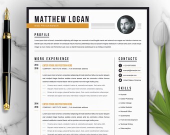Resume Template, Resume Template Word, Modern Resume Template, Professional Resume, CV Template, Resume, Cover Letter, Clean Modern Resume