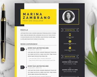 Minimalist Clean Resume / CV Template for Web Developer