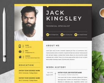 CV, Resume Template Word, 2 Page Resume Template, Modern Resume Template, Creative Resume Template, Minimalist Resume with Cover Letter
