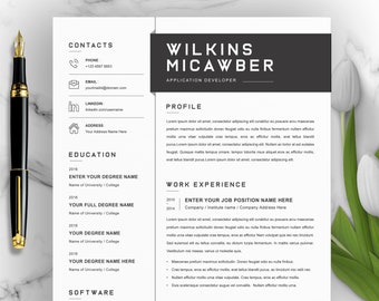 Executive Resume Template | Professional Manager Resume Template for Word & Pages, Manager Resume Template | Instant Download 3 Page Resume