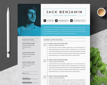 Professional 2 Page Resume/CV For Front and Back End Developer | Word Resume / CV Template | 100% Editable and Customisable