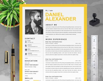 Yellow Resume Template |  Colour Cv Format