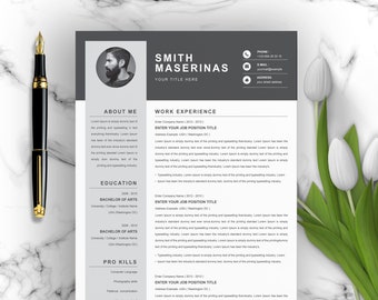 Professional Resume | Modern Resume Template | Cover Letter, Word, Mac,A4, CV Template, Professional Resume, Instant Download