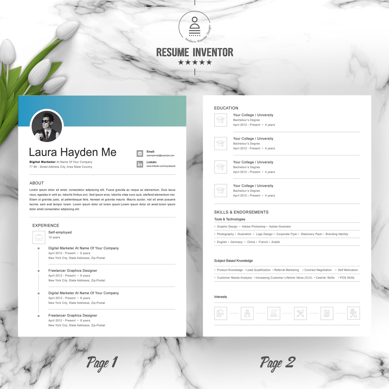 Linkedin Resume Template Design Marketing and Lead Generation CV Linkedin Resume Template Design Marketing and Lead Generation CV