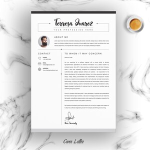 Professional Clean Resume / CV Template With MS Word - Etsy