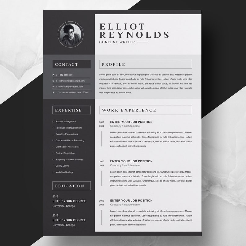 Professional Word ResumeCV /& Cover Letter Template
