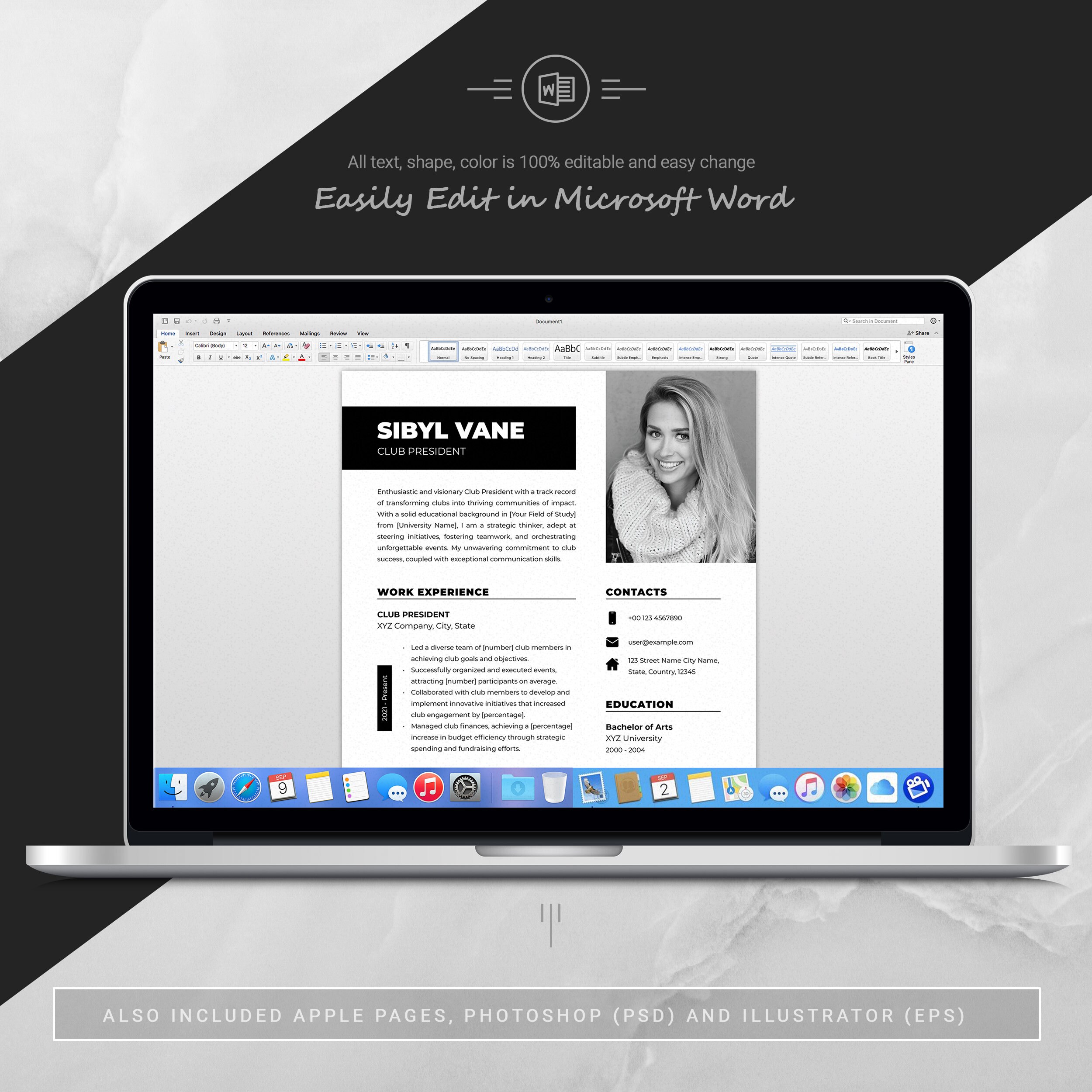 Creative Resume Title, Unique CV Template, Job Seeker's Advantage
