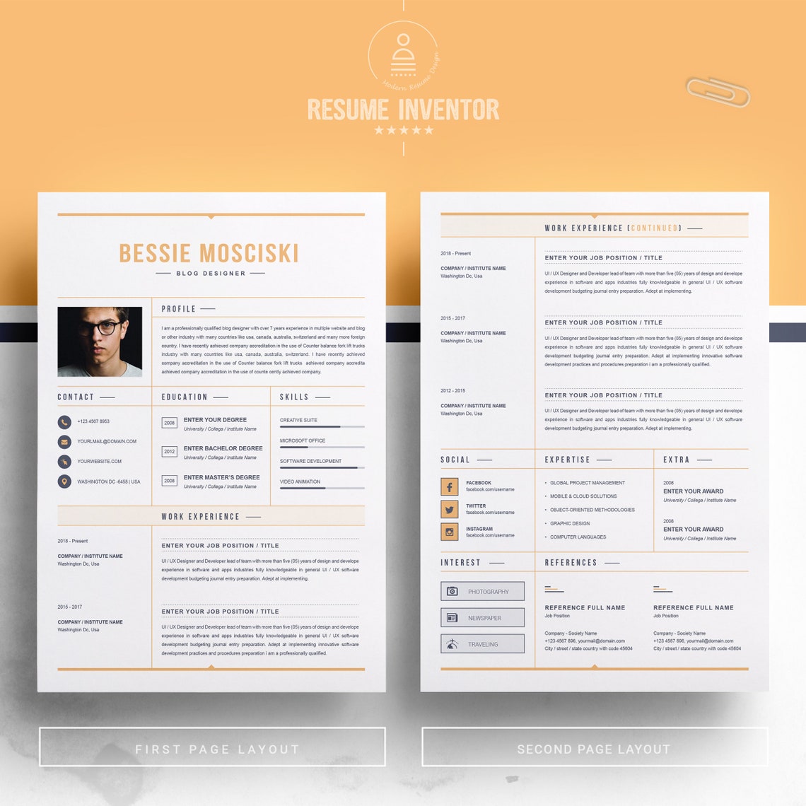 Resume Template Etsy - Il 1140xN.1660022238 Gwnd 