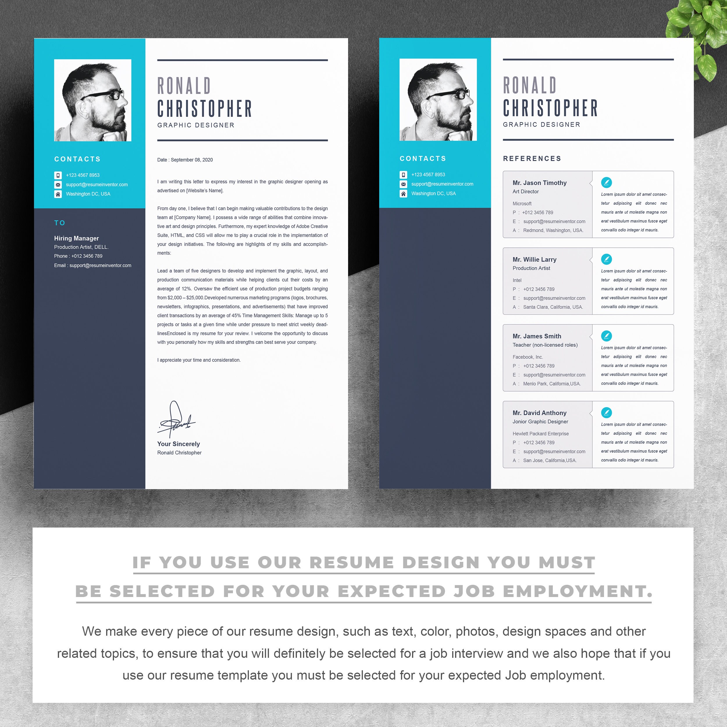 Graphic Designer Resume Template Format [word, Apple Pages, Indesign ...