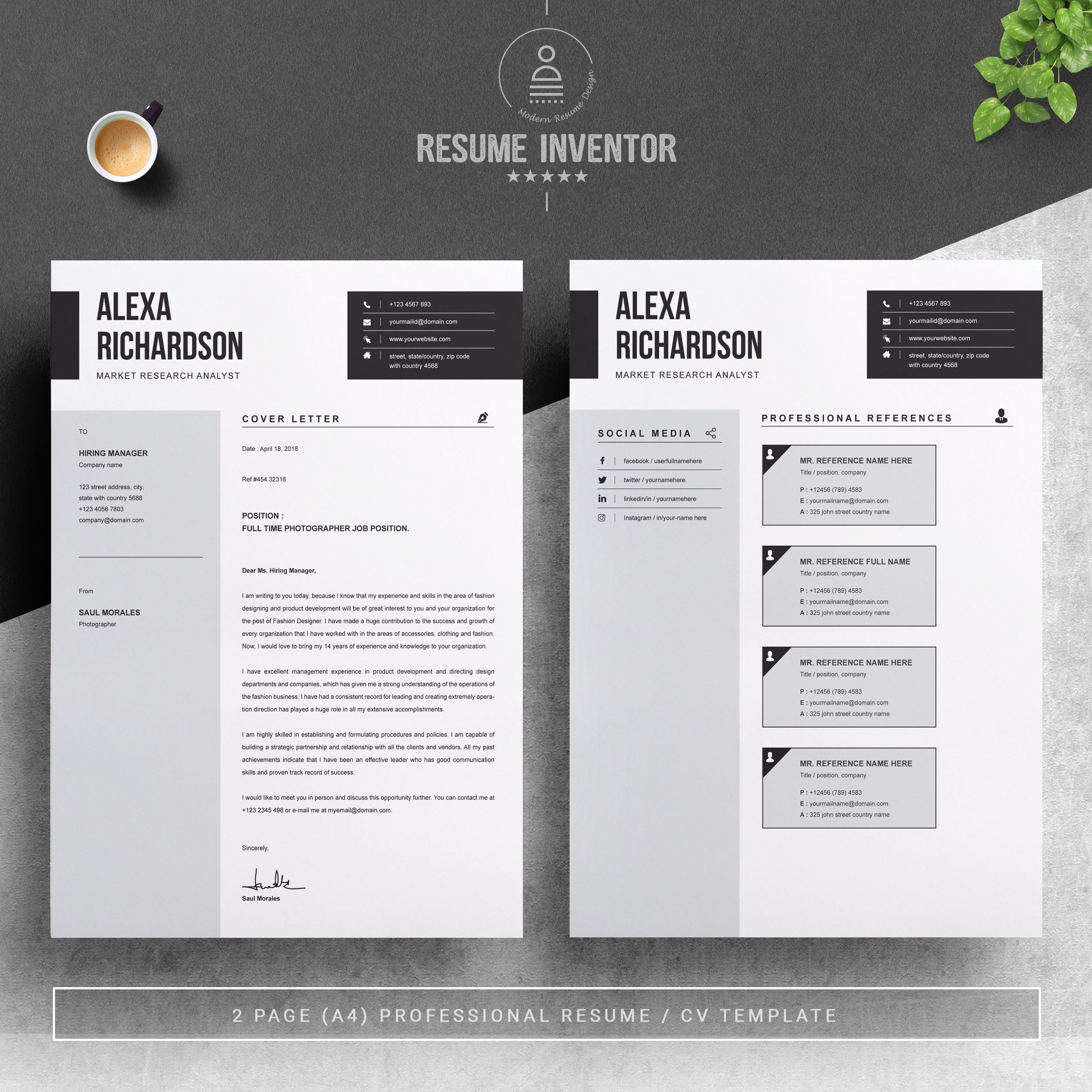 Two Pages Modern And Professional Cv Resume Template vrogue.co