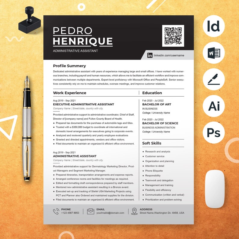 Modern Executive Resume Template - Il 794xN.4328977821 Jem3 