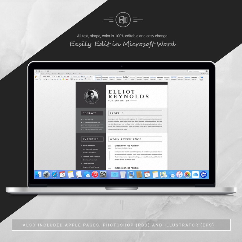 Professional Word ResumeCV /& Cover Letter Template