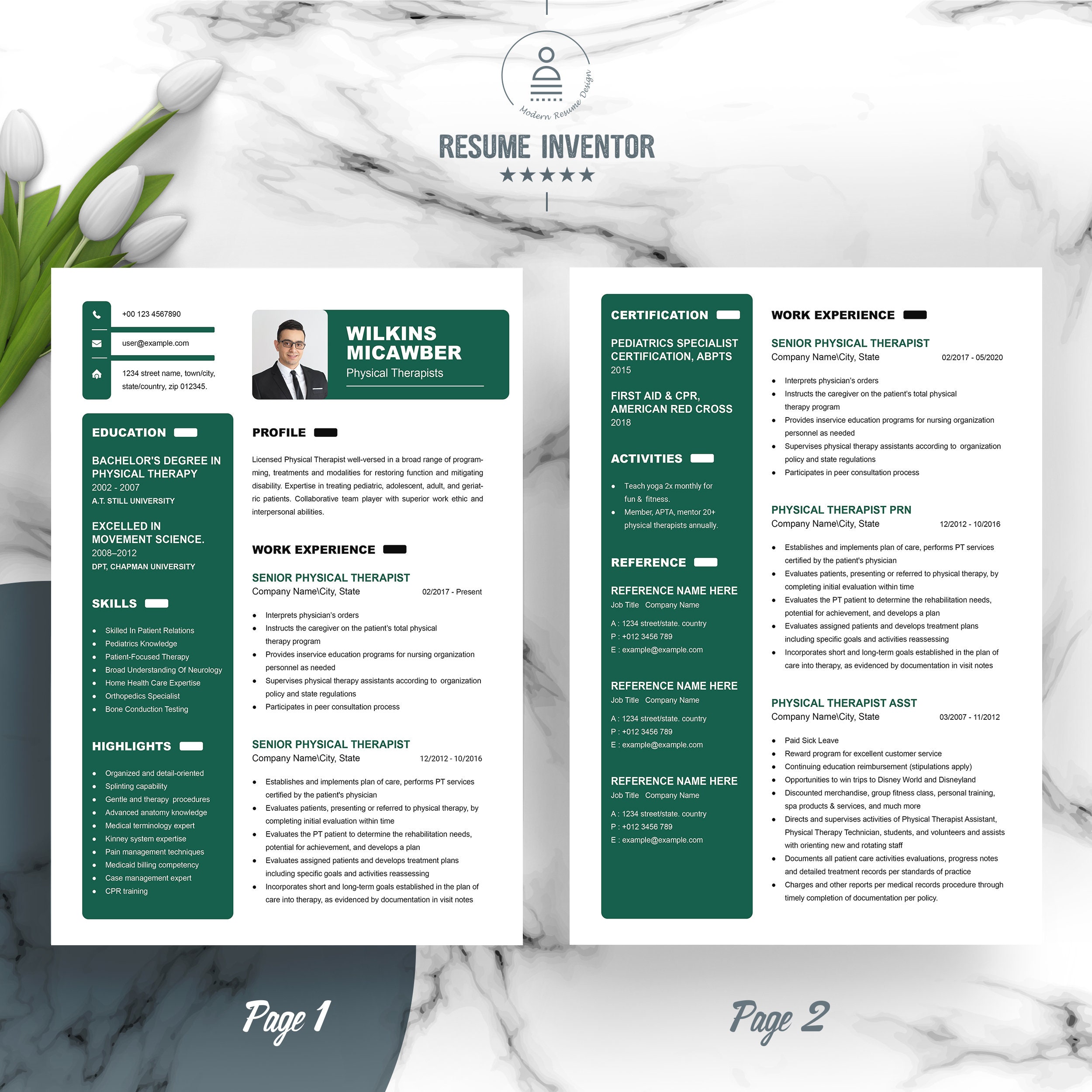 Minimalist Resume/cv Template, Simple Design, Professional CV, Instant