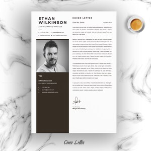 Creative Resume Modern Resume Template Cover Letter Word - Etsy