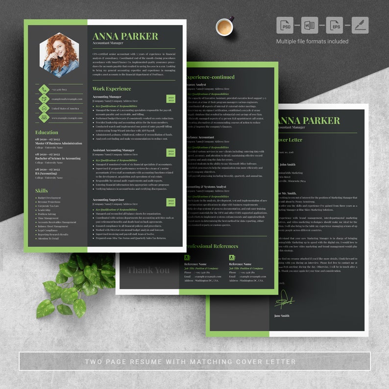 Creative Resume Template, Artistic CV Design, Eyecatching Job