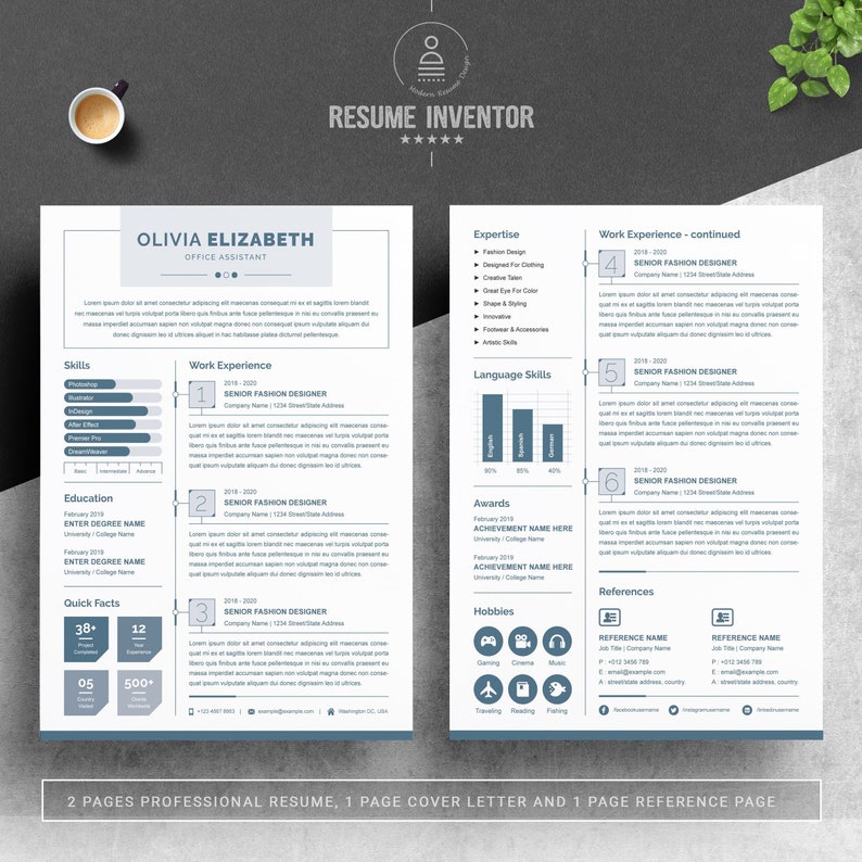 Infografik över exempel på CV
