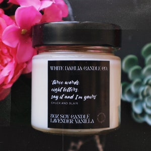 Chuck & Blair | Gossip Girl | Love Quote Candle | Homemade Soy Candles | Christmas Home Decor | TV | Gifts For Her | Christmas | Birthdays