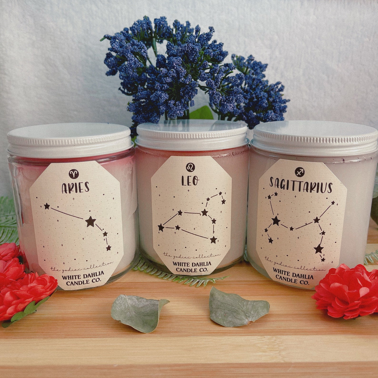 Zodiac Candle Homemade Astrology Candles 8oz Clear Jar Etsy