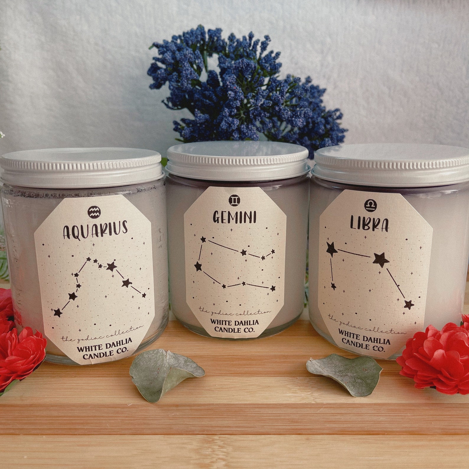 Zodiac Candle Homemade Astrology Candles 8oz Clear Jar Etsy
