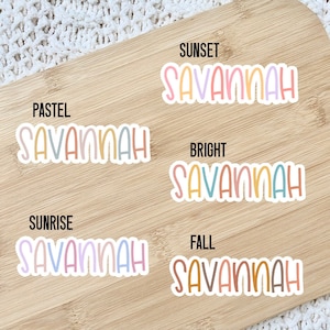 Personalized Name Sticker, Colored Named Sticker, Name Sticker
