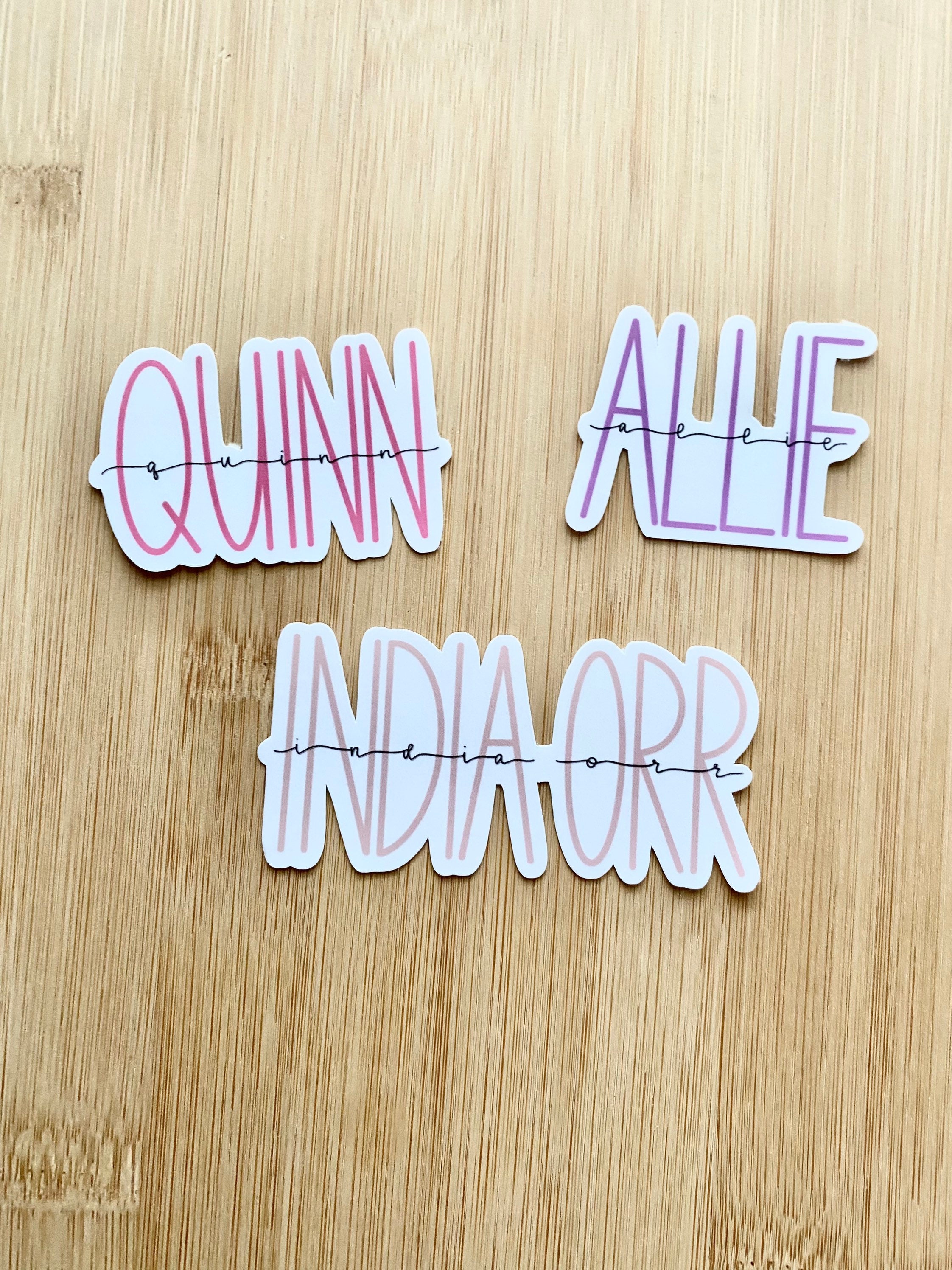 First Name Stickers Custom Name Sticker First Name Sticker Laptop Sticker Water | Etsy