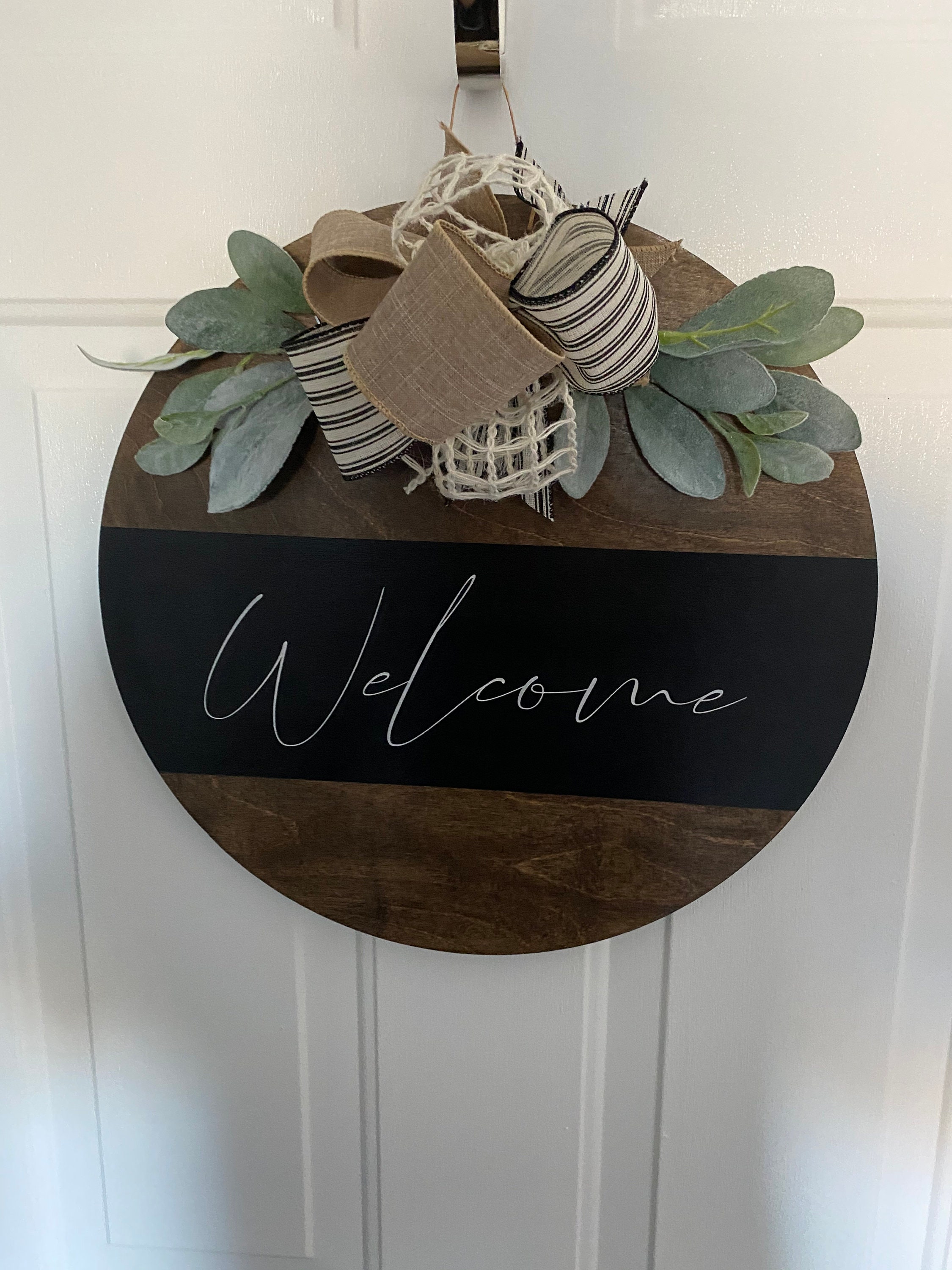 Wood Door Hanger Front door Decor Etsy