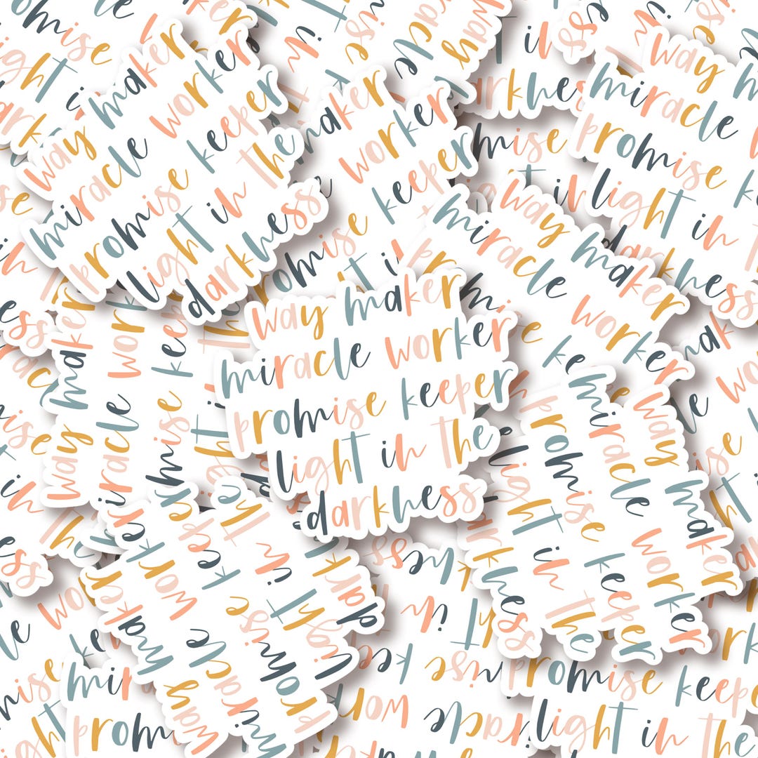 Way Maker Sticker, Miracle Worker Sticker, Laptop Sticker - Etsy