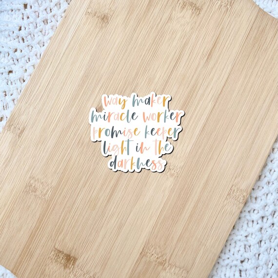 Way Maker Sticker Miracle Worker Sticker Laptop Sticker | Etsy