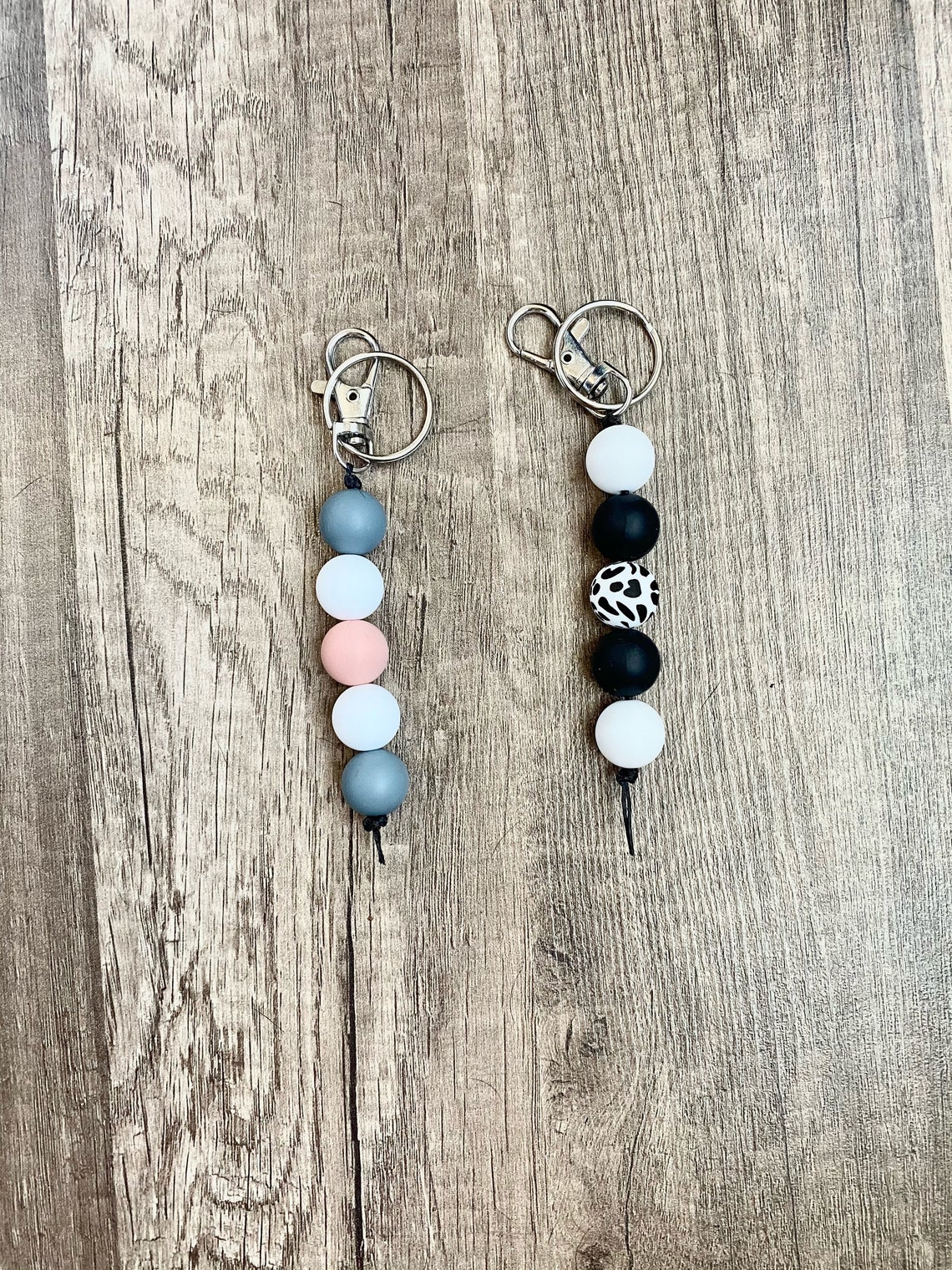 Silicone Bead Keychain Beaded Keychain Keychain Etsy Australia