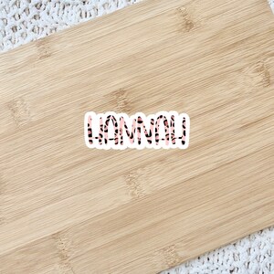 Pink Cheetah Print Name Sticker, Cheetah Print Sticker, Name Sticker