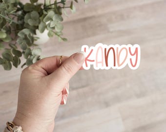 Personalized Name Sticker, Colored Named Sticker, Name Sticker