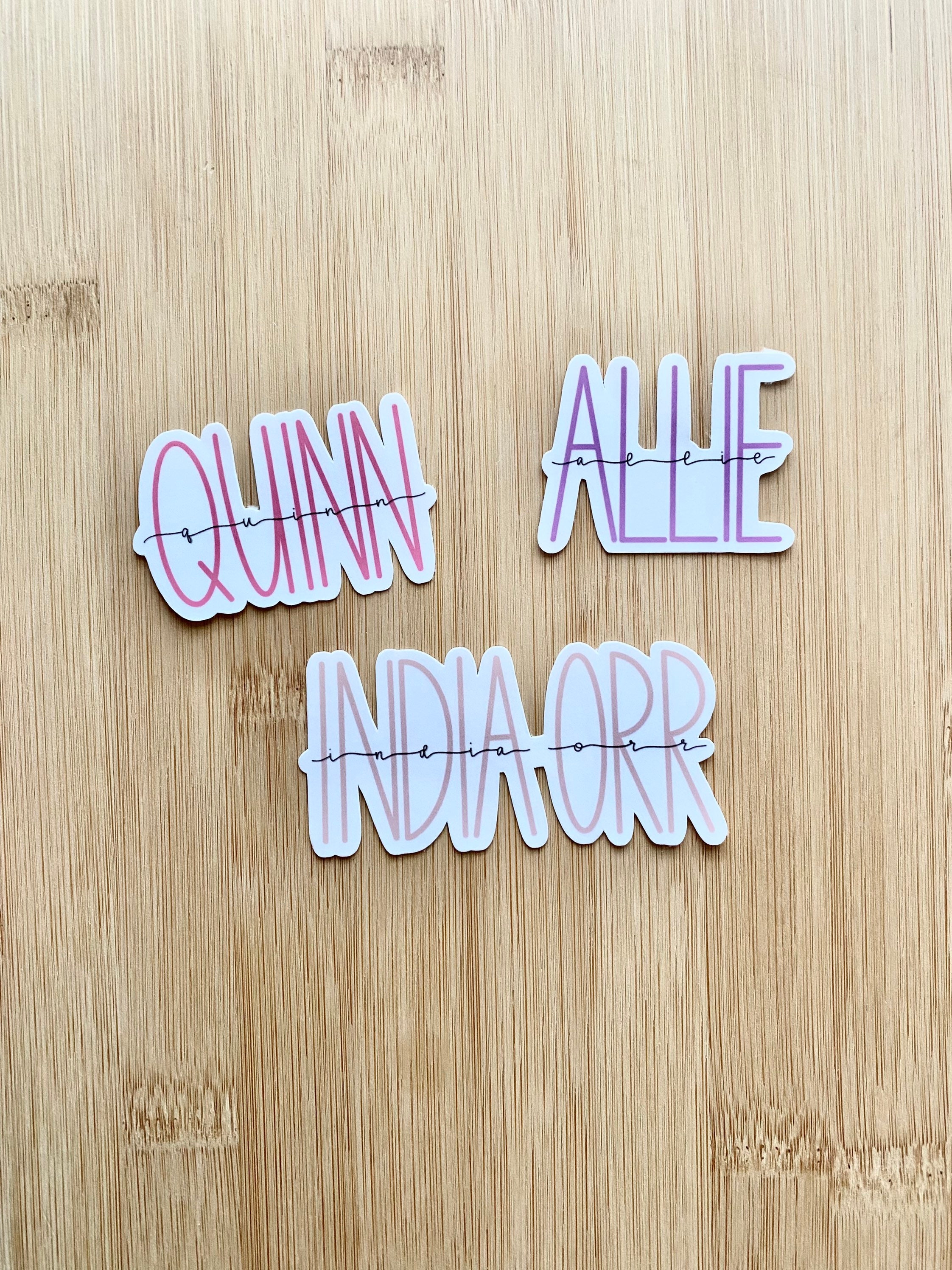 First Name Stickers Custom Name Sticker First Name Sticker Laptop Sticker Water | Etsy