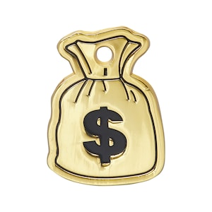 Haustier Hundemarke, Hund ID Marke, Haustier Hund ID Marke, Welpenmarke, personalisierte Dog Tag, Hundemarke für Hunde, Emoji Dog Tag, Gold Dog Tag, Geld Dog Tag