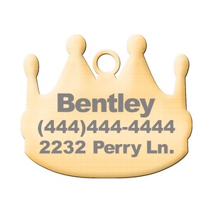 Pet dog tag, dog ID Tag, pet dog ID tag, puppy tag, Personalized dog Tag, dog tag for dogs, Yellow Dog Tag, Emoji Dog Tag, Crown Dog Tag image 3