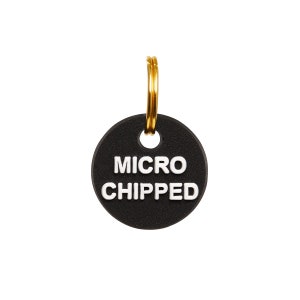 Mini Tag - Microchip Charm - Microchipped - Pet ID Tag - Dog Tag for Dogs - Microchipped Tag for Dogs - ID Tag Addition - Collar Charm