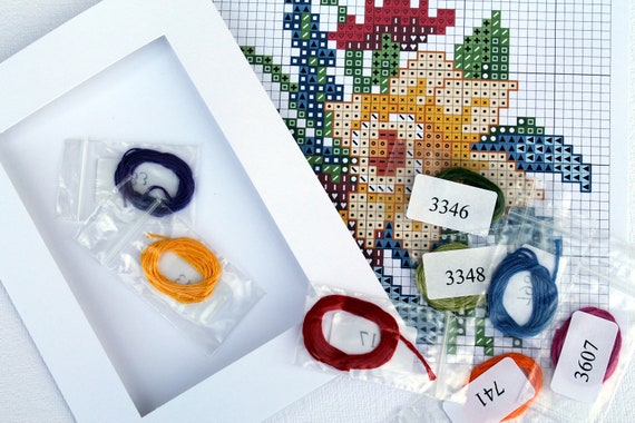 Loisirs Creatifs Joyeux Anniversaire Roses Rouges Tout Age Cross Stitch Carte Kit Peut Personnaliser Broderie A La Main Kits