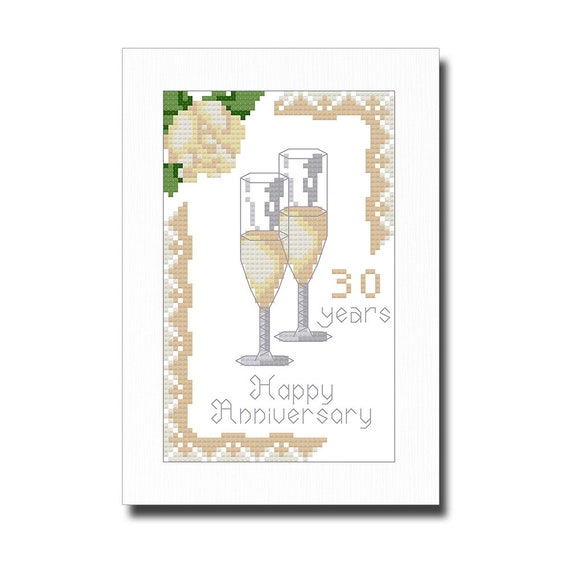 pearl 30 years wedding anniversary champagne glasses etsy