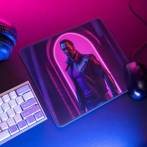 Sexy 80s Glamor Nicolas Cage Rectangle Mousepad