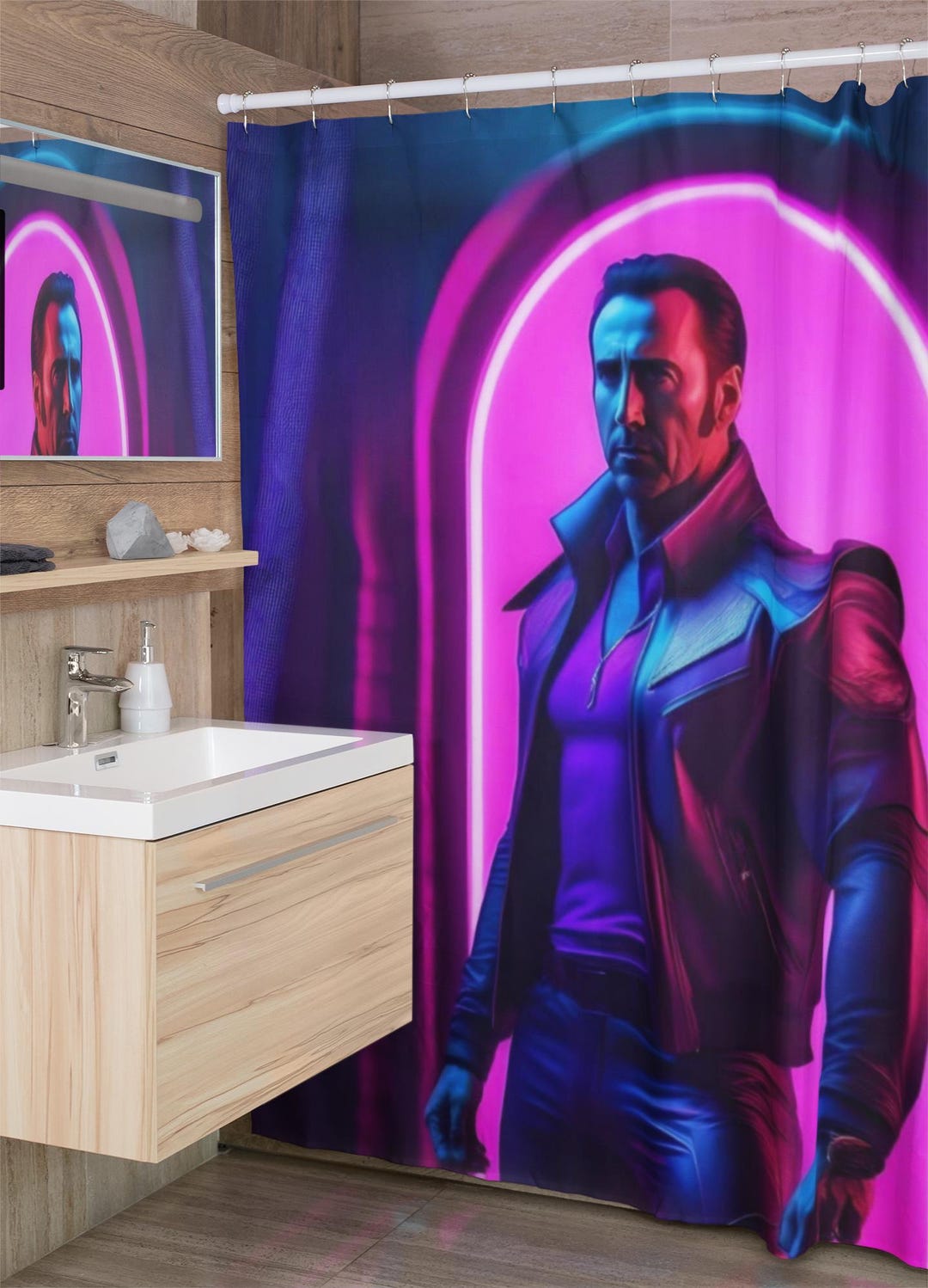 Nicholas Cage Shower Curtain